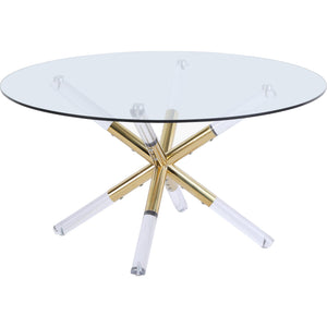 Meridian Mercury Acrylic/Gold Coffee Table