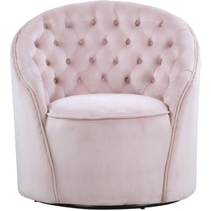 Meridian Alessio Pink Velvet Accent Chair