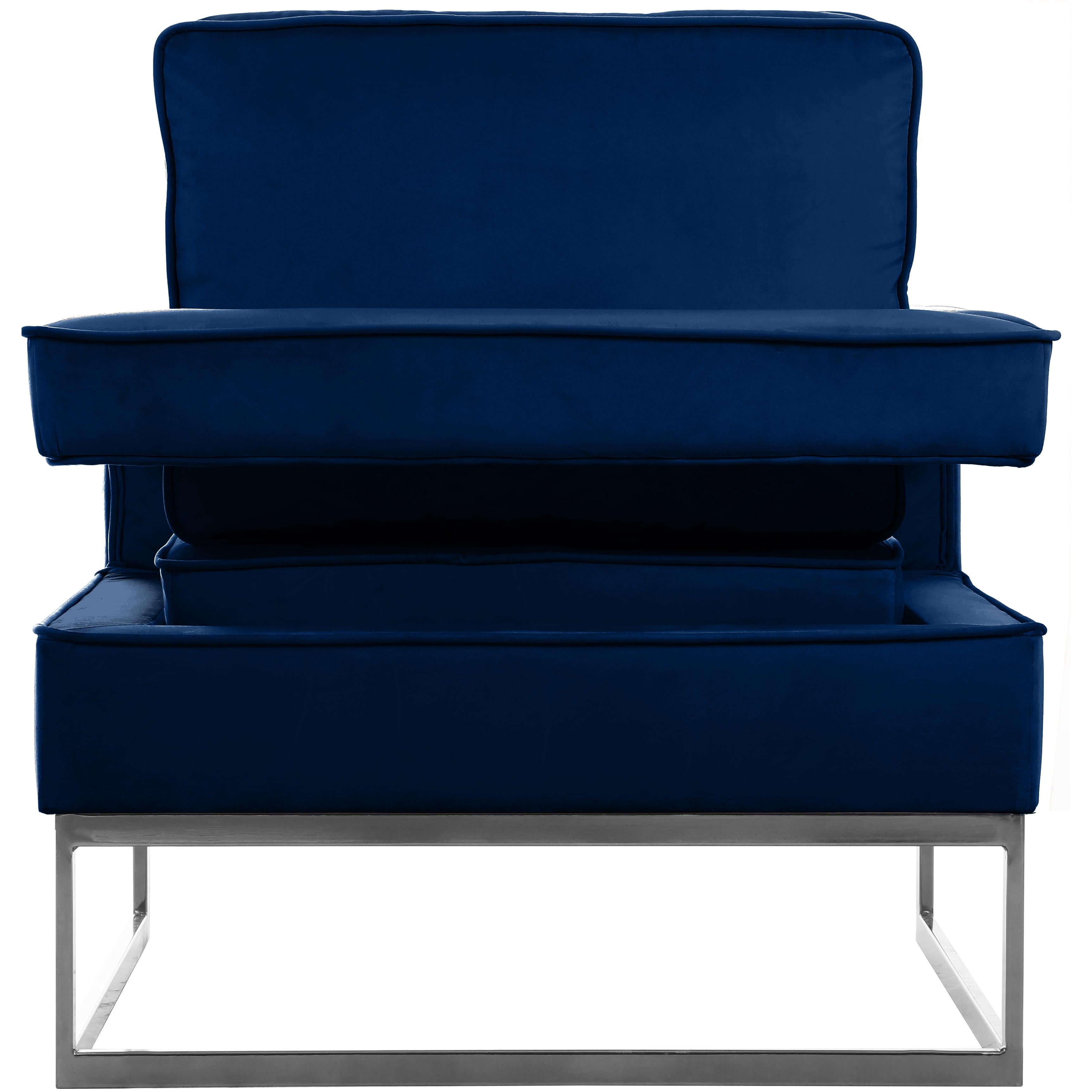 Meridian Noah Navy Velvet Accent Chair