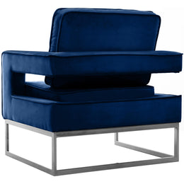 Meridian Noah Navy Velvet Accent Chair