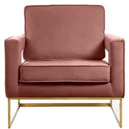 Meridian Noah Pink Velvet Accent Chair