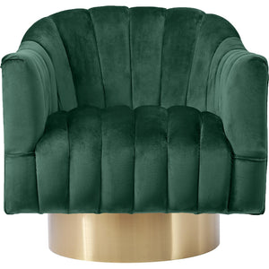 Meridian Farrah Green Velvet Accent Chair