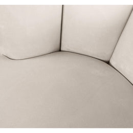Meridian Lily Cream Velvet Accent Chair