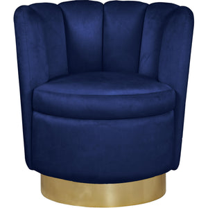Meridian Lily Navy Velvet Accent Chair
