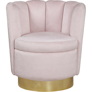 Meridian Lily Pink Velvet Accent Chair