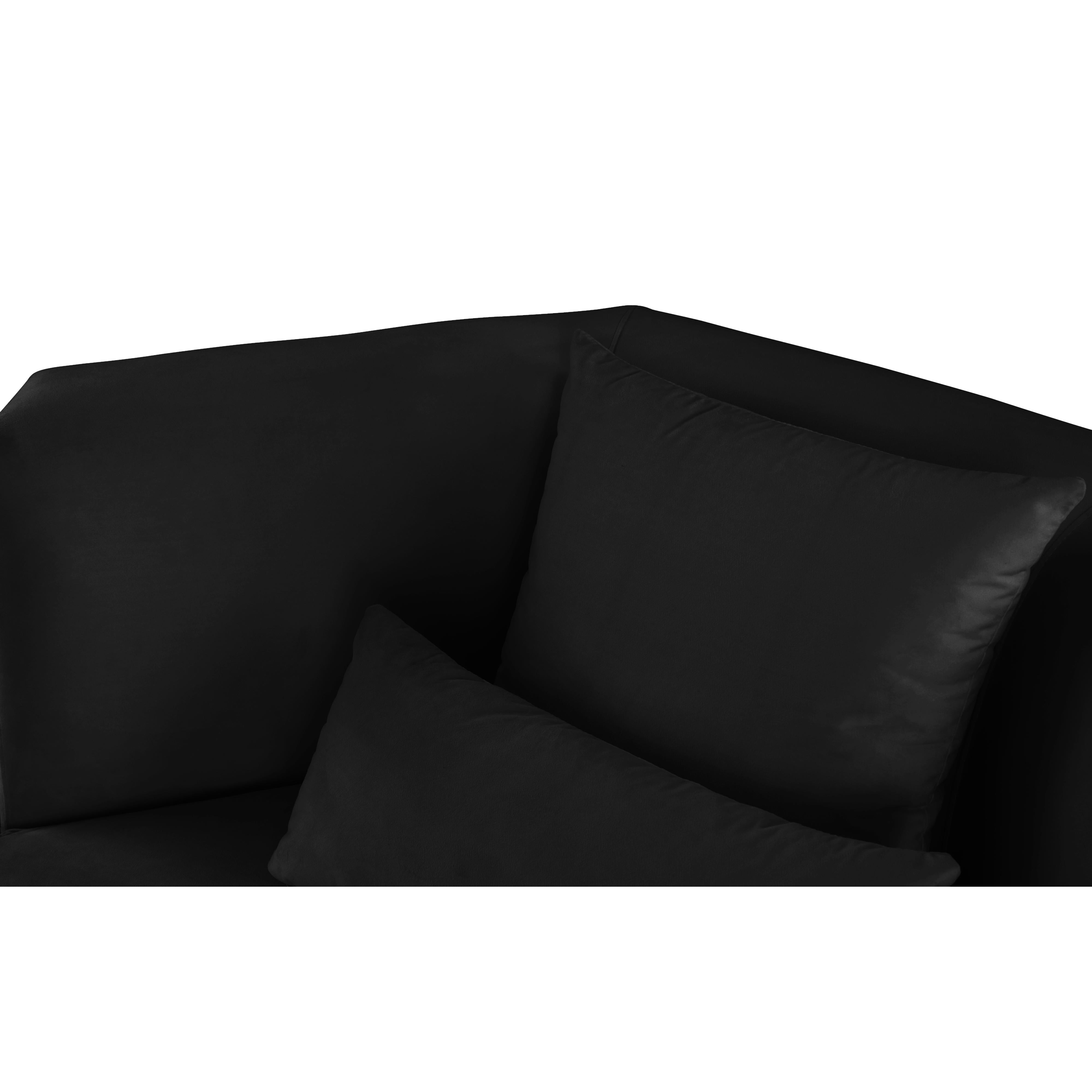 Meridian Marquis Black Velvet Chair