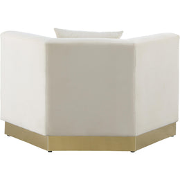 Meridian Marquis Cream Velvet Chair