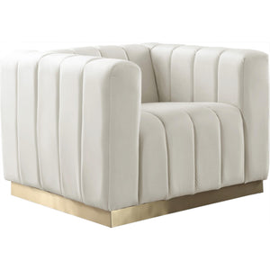 Meridian Marlon Cream Velvet Chair