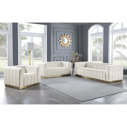 Meridian Marlon Cream Velvet Chair