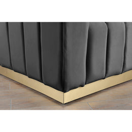 Meridian Marlon Grey Velvet Chair