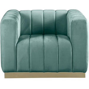 Meridian Marlon Mint Velvet Chair