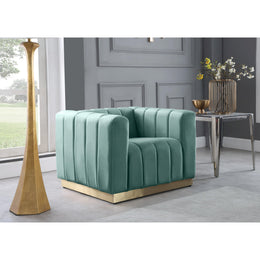 Meridian Marlon Mint Velvet Chair