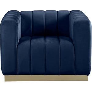 Meridian Marlon Navy Velvet Chair