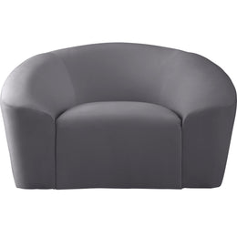 Meridian Riley Grey Velvet Chair