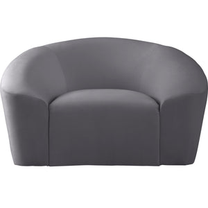 Meridian Riley Grey Velvet Chair
