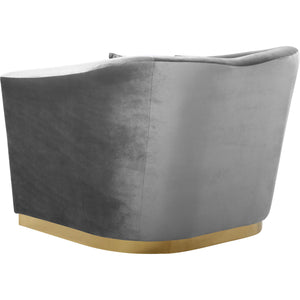 Meridian Arabella Grey Velvet Chair