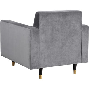 Meridian Lola Grey Velvet Chair