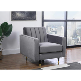 Meridian Lola Grey Velvet Chair