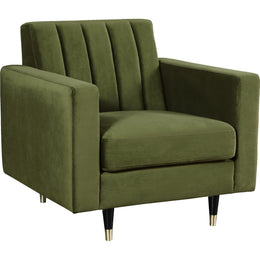Meridian Lola Olive Velvet Chair