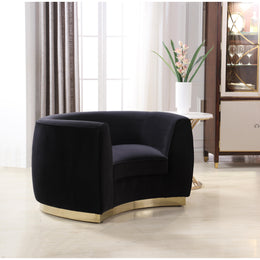 Meridian Julian Black Velvet Chair