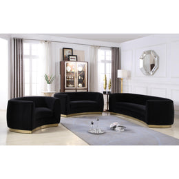 Meridian Julian Black Velvet Chair