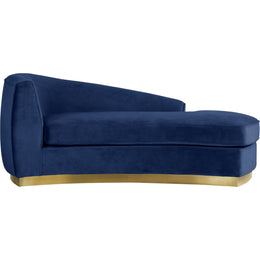 Meridian Julian Navy Velvet Chaise