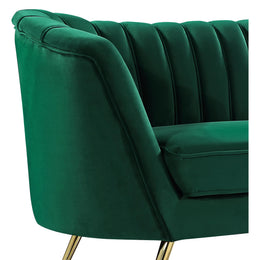 Meridian Margo Green Velvet Chair