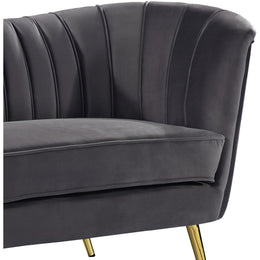 Meridian Margo Grey Velvet Chair
