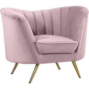 Meridian Margo Pink Velvet Chair