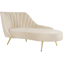 Meridian Margo Cream Velvet Chaise