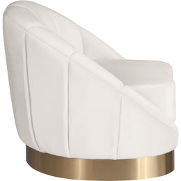 Meridian Shelly Cream Velvet Chair