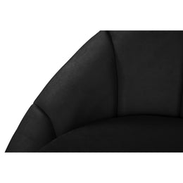 Meridian Shelly Black Velvet Chaise