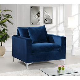Meridian Naomi Navy Velvet Chair