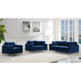 Meridian Naomi Navy Velvet Chair
