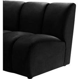 Meridian Infinity Black Velvet Modular Chair