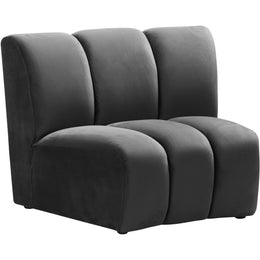 Meridian Infinity Grey Velvet Modular Chair