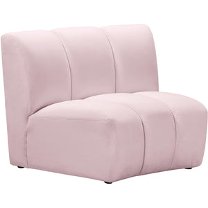 Meridian Infinity Pink Velvet Modular Chair
