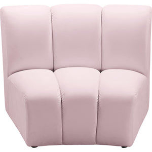 Meridian Infinity Pink Velvet Modular Chair