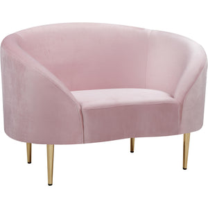 Meridian Ritz Pink Velvet Chair
