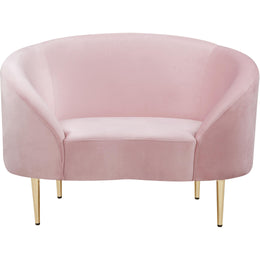 Meridian Ritz Pink Velvet Chair
