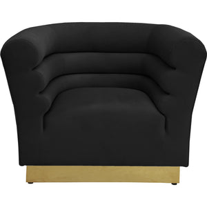 Meridian Bellini Black Velvet Chair