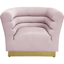 Meridian Bellini Pink Velvet Chair