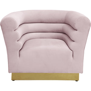 Meridian Bellini Pink Velvet Chair