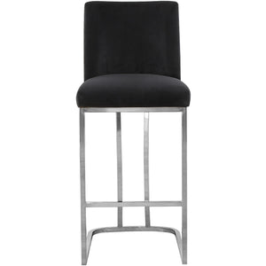 Meridian Heidi Black Velvet Stool