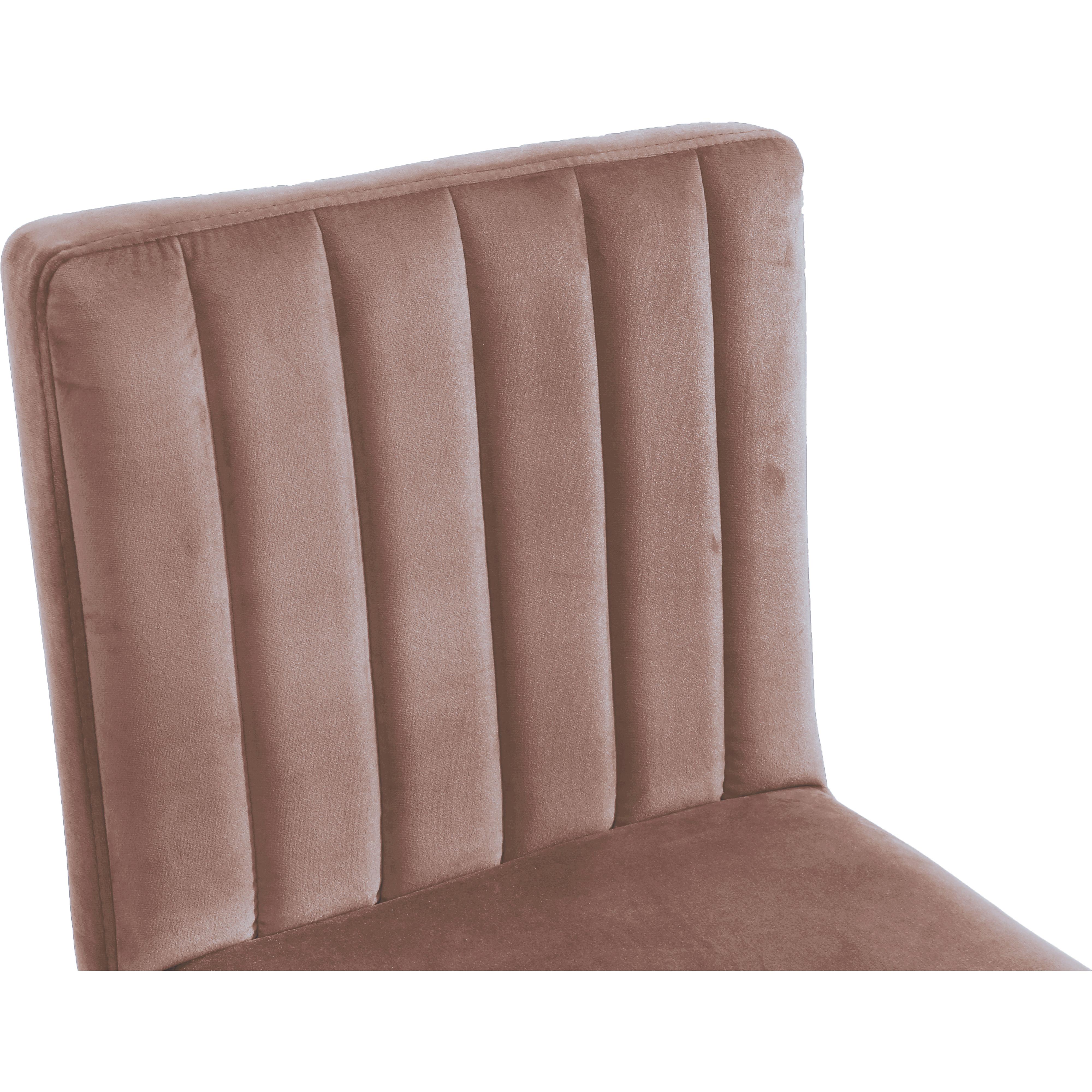 Meridian Joel Pink Velvet Adjustable Stool