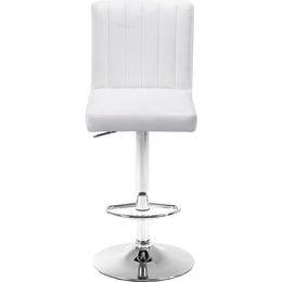 Meridian Joel White Velvet Adjustable Stool