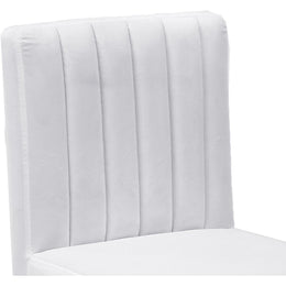 Meridian Joel White Velvet Adjustable Stool