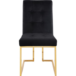 Meridian Pierre Black Velvet Dining Chair