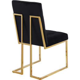 Meridian Pierre Black Velvet Dining Chair