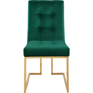 Meridian Pierre Green Velvet Dining Chair